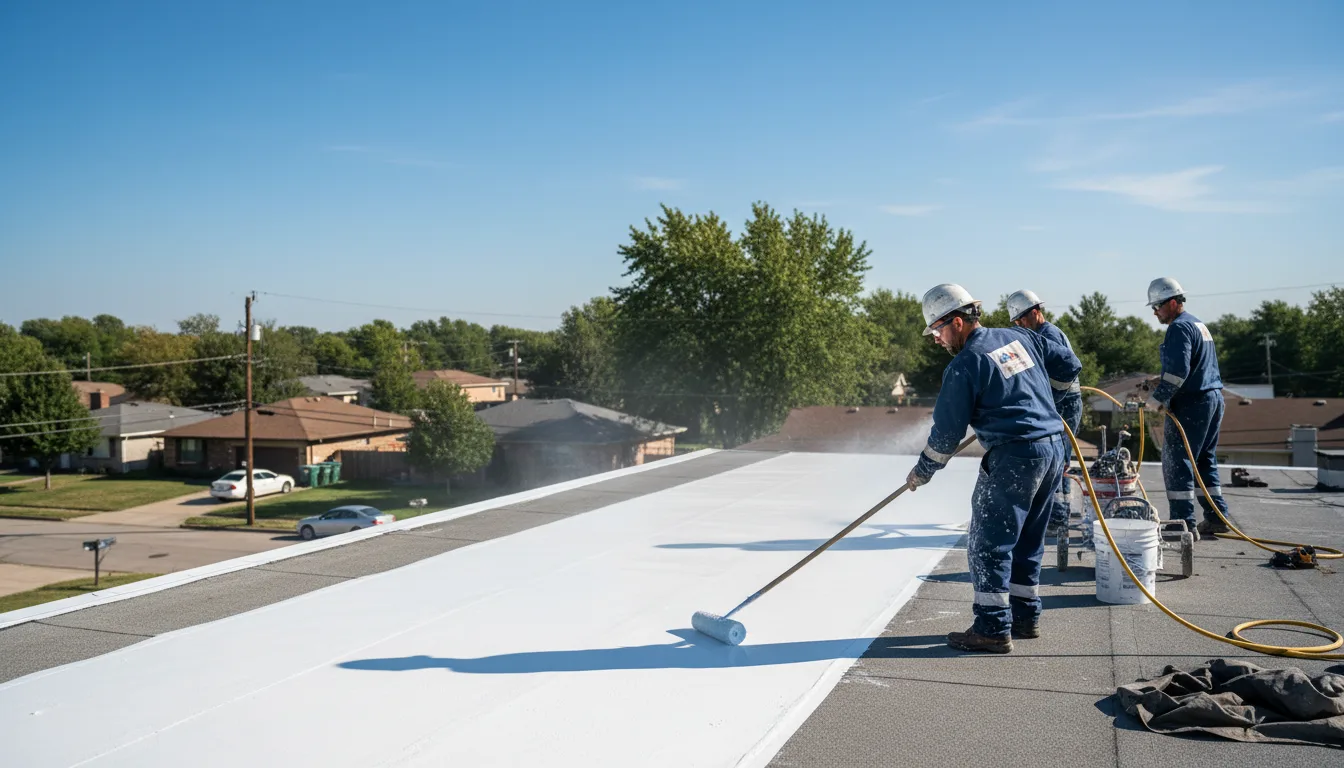 Commercial roof coating in Eddyville, IA near me